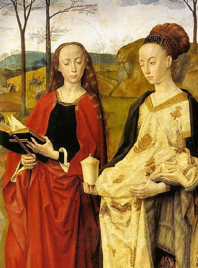 Hugo van der Goes Sts Margaret and Mary Magdalene with Maria Portinari oil painting image